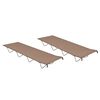 vidaXL Lits de camping 2 pcs 180x60x19 cm Tissu Oxford et acier Taupe