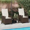 vidaXL Chaise de jardin 2 pcs Marron et Cr&egrave;me 56 x 60 x 112 cm
