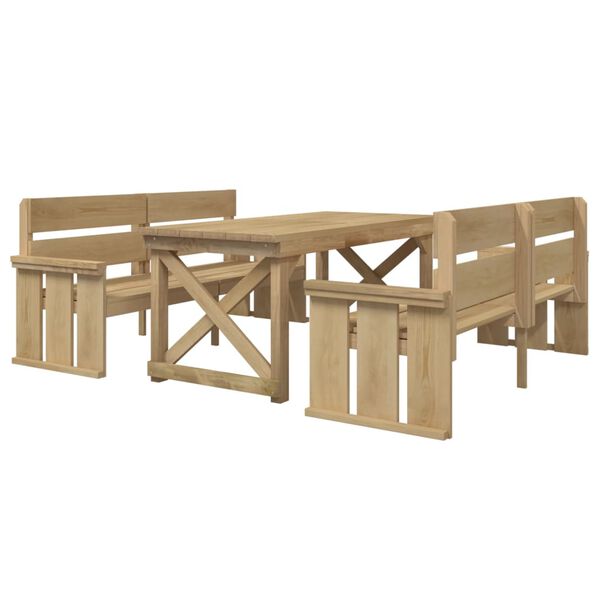 vidaXL Ensemble &agrave; manger de jardin 3 pcs Bois de pin impr&eacute;gn&eacute;