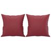 vidaXL Ensemble de canapés 2 pcs et coussins rouge bordeaux similicuir