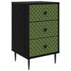vidaXL Table de chevet GELEEN Ch&ecirc;ne noir 36 x 33 x 61 cm