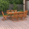 vidaXL Ensemble &agrave; manger de jardin 9 pcs 220x90x75 cm bois d'acacia