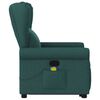 vidaXL Fauteuil inclinable de massage Vert fonc&eacute; Tissu