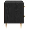 vidaXL Cabinet de chevet avec tiroir Ch&ecirc;ne noir 40 x 35 x 47,5 cm
