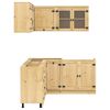 vidaXL Armoire avec &eacute;tag&egrave;re avec porte SKI 8 pcs Brun Miel Pin massif