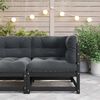 vidaXL Canap&eacute; d'angle de jardin coussins anthracite Bois de pin massif