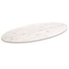 vidaXL Dessus de table blanc 90x45x2,5 cm bois de pin massif ovale