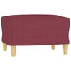 vidaXL Ensemble de canap&eacute;s 4 pcs avec coussins rouge bordeaux tissu
