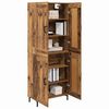 vidaXL Haut Armoire 2 pcs Bois Ancien Bois d'ing&eacute;nierie
