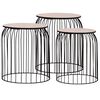 vidaXL Tables basses 3 pcs Noir