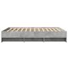vidaXL Cadre de lit sans matelas gris b&eacute;ton 150x200 cm bois ing&eacute;nierie