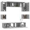 vidaXL Ensemble de meubles TV 8 pcs Sonoma gris Bois d'ingénierie