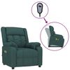 vidaXL Fauteuil de massage Vert fonc&eacute; Tissu