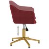 vidaXL Chaises pivotantes &agrave; manger lot de 6 Rouge bordeaux Velours