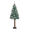 vidaXL Sapin de No&euml;l mince Vert 180 cm PVC et bois de pin massif