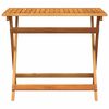 vidaXL Table de Jardin Marron 90 x 55 x 75 cm Bois d'acacia massif