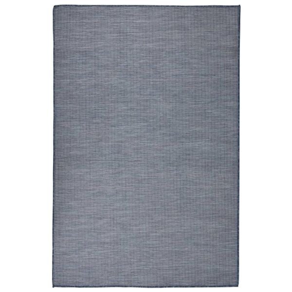 vidaXL Tapis à tissage plat d'extérieur 120x170 cm Bleu