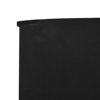 vidaXL Paravent 3 panneaux Tissu 400 x 120 cm Noir