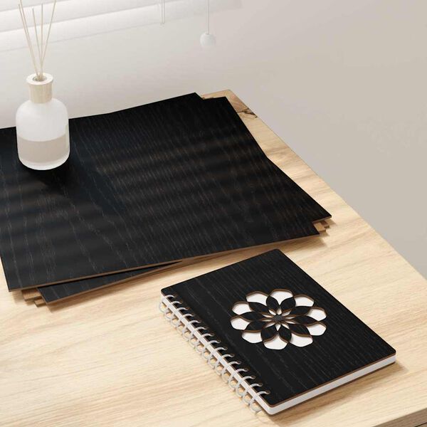 vidaXL Panneaux d&eacute;coratifs 50 pcs Ch&ecirc;ne noir 30 x 30 x 0,27 cm