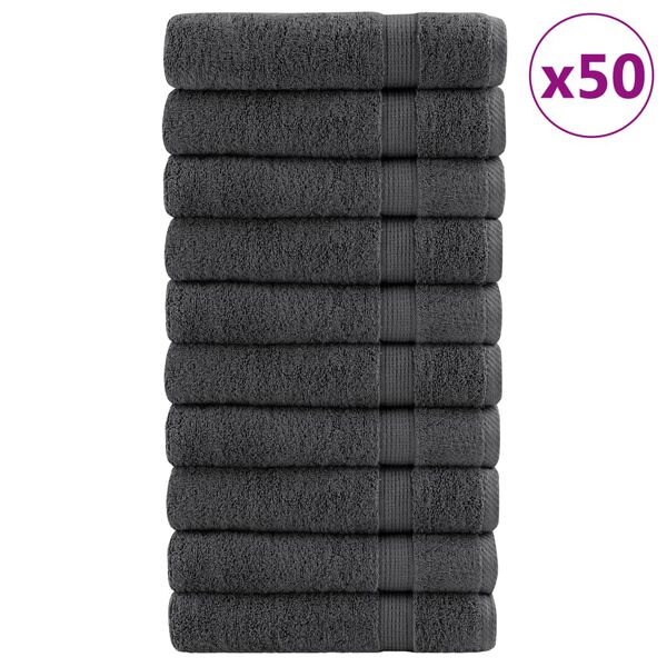 vidaXL Essuie-mains de qualit&eacute; sup&eacute;rieure SOLUND 50 pcs anthracite