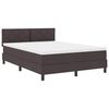 vidaXL Lit &agrave; ressorts avec matelas Marron fonc&eacute; 140 x 190 cm tissu