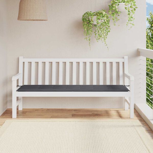 vidaXL Coussin de banc de jardin anthracite 180x50x3 cm tissu oxford