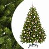 vidaXL Sapin de No&euml;l artificiel vert clair avec boules 120 cm 150 LED