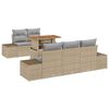 vidaXL Ensemble de canap&eacute; de jardin 6 pc Beige et gris