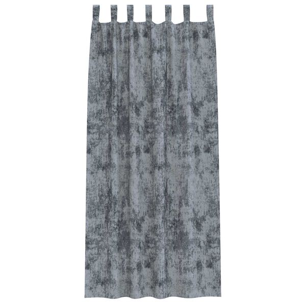 vidaXL Rideaux en velours 2 pcs Gris Argenté 225 x 140 cm Velours
