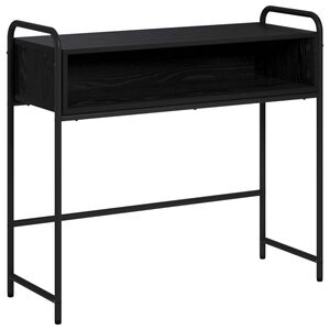 vidaXL Table console Ch&ecirc;ne noir 90 x 33 x 80,5 cm Bois d'ing&eacute;nierie