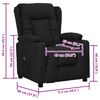 vidaXL Fauteuil Noir Tissu