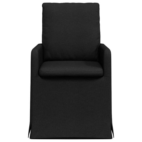 vidaXL Chaises de salle &agrave; manger 2 pcs Noir 57 x 67 x 98 cm tissu