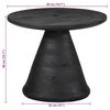 vidaXL Table d'appoint noir Ø50x40 cm bois de manguier massif
