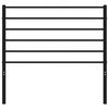 vidaXL T&ecirc;te de lit de remplacement m&eacute;tal noir 80 cm