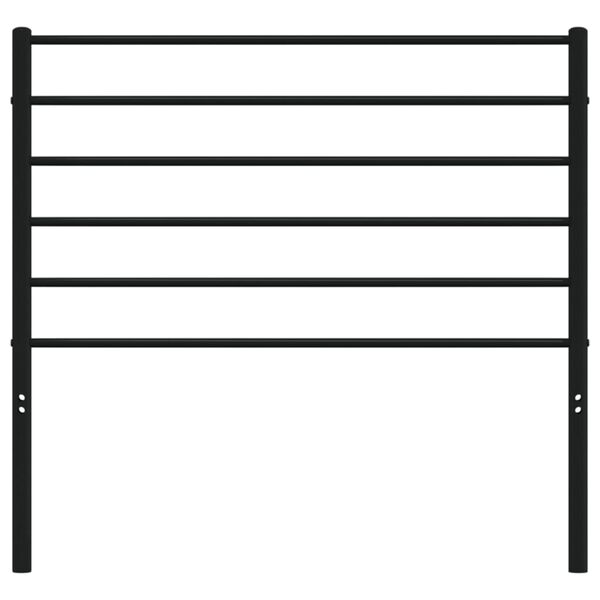 vidaXL T&ecirc;te de lit de remplacement m&eacute;tal noir 80 cm