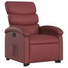 vidaXL Fauteuil inclinable Rouge bordeaux Similicuir