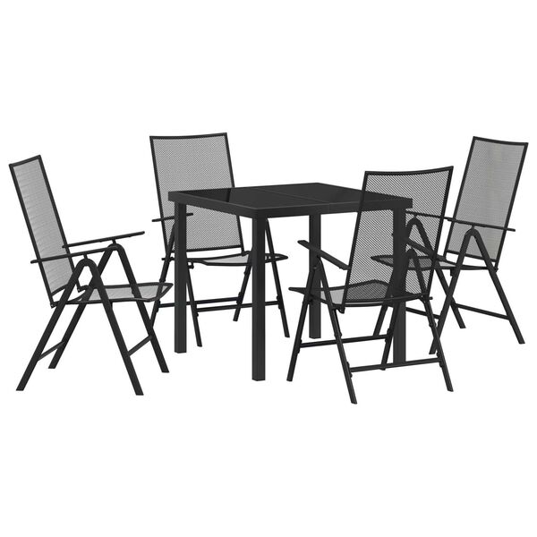 vidaXL Ensemble de salle à manger pour jardin 5 pcs Anthracite