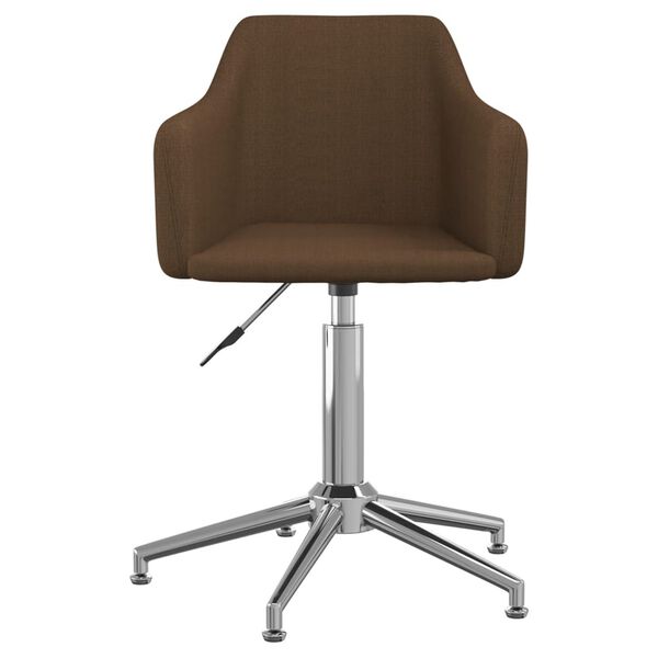 vidaXL Chaises pivotantes &agrave; manger lot de 6 marron fonc&eacute; tissu