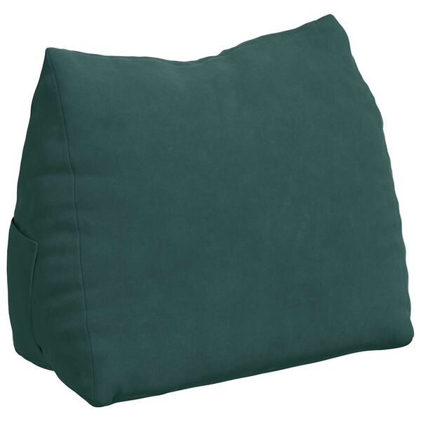 vidaXL Coussin de Dos Vert fonc&eacute; 45 x 20 x 35 cm