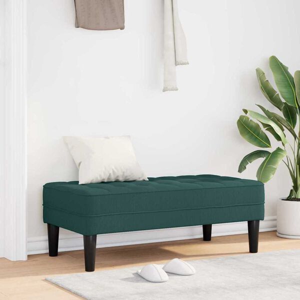 vidaXL banc Vert foncé 113 x 57 x 39 cm tissu