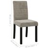 vidaXL Chaises &agrave; manger lot de 2 gris clair velours
