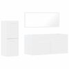 vidaXL Ensemble de meubles salle de bain 3 pcs blanc bois d'ing&eacute;nierie