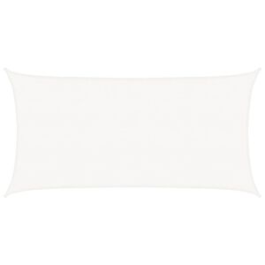 vidaXL Voile d'ombrage PEHD Rectangulaire 2 x 4 m Blanc