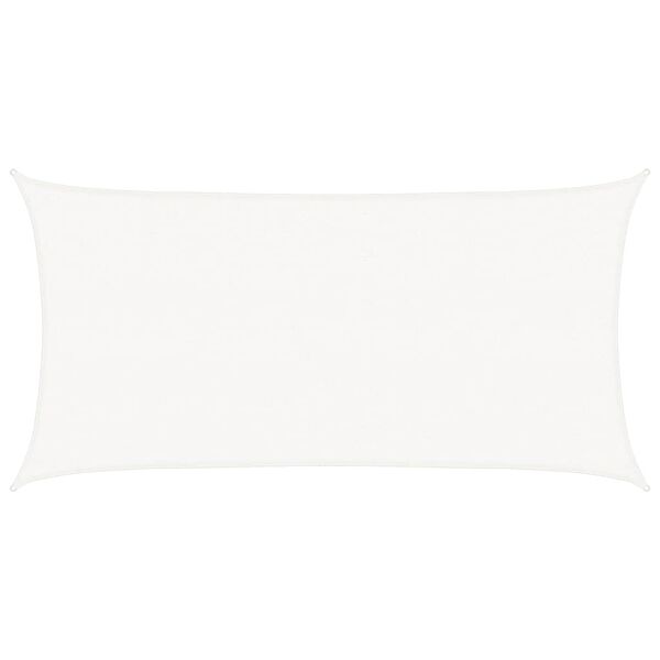 vidaXL Voile d'ombrage PEHD Rectangulaire 2 x 4 m Blanc
