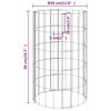vidaXL Lits surélevés à gabion circulaires 4 pcs Ø30x50/100/150/200 cm