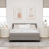 vidaXL Lit &agrave; ressorts avec matelas Taupe 190 x 140 cm Polyester