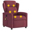 vidaXL Fauteuil de massage inclinable Rouge bordeaux Tissu