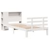 vidaXL Lit biblioth&egrave;que sans matelas blanc 90x190cm bois de pin massif