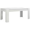 vidaXL Table de salle à manger Blanc brillant 180x90x76 cm Aggloméré