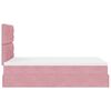 vidaXL Cadre de lit ottoman avec matelas rose 120x190 cm velours